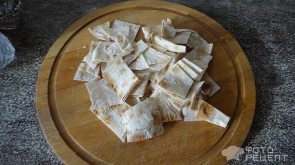 Рецепт: Завтрак из бекона с лавашом - Быстро, просто и сытно.