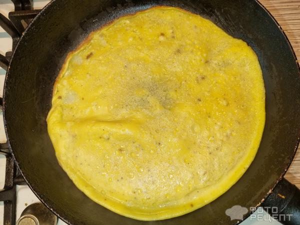 Рецепт: Салат из морской капусты "Японский" - С мясом и омлетом.