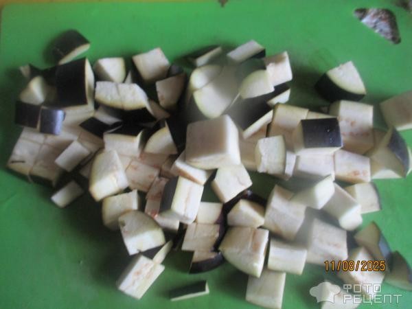 Рецепт: Курица с баклажанами и овощами - в мультиварке
