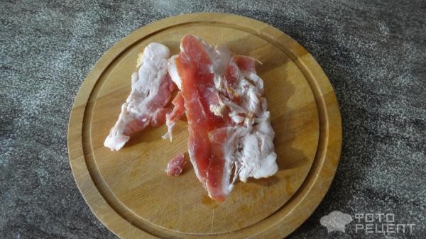 Рецепт: Завтрак из бекона с лавашом - Быстро, просто и сытно.