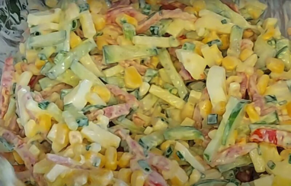 Дачный салат, который едят даже дети! Просто, быстро, вкусно: готовится за 5 минут, а восторг на весь день