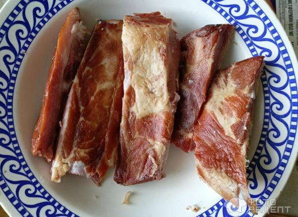 Рецепт: Гороховый суп с копчеными ребрышками - С копчено-вареными ребрышками